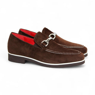 Emilio Franco Nino II Men's Shoes Suede Leather Horse-Bit Loafer (EF1086)-AmbrogioShoes