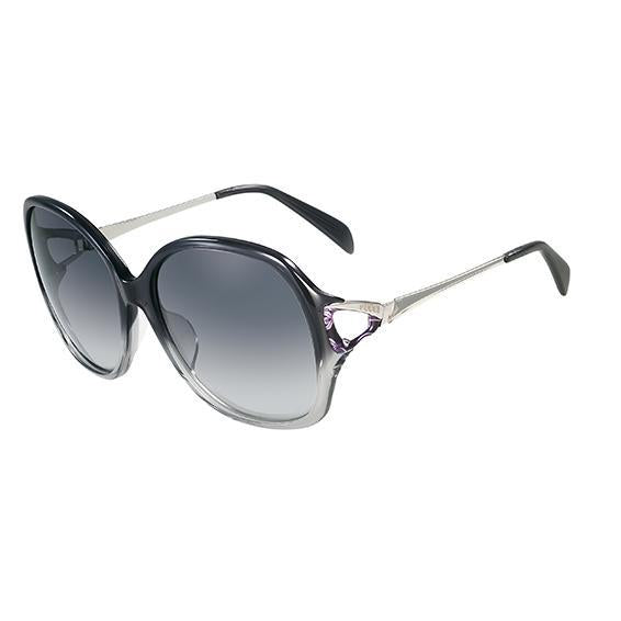 Emilio Pucci Black Women's Round Grey Gradient Sunglasses (NS417)-AmbrogioShoes