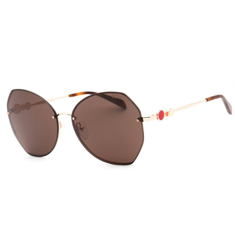 Emilio Pucci EP0178 Sunglasses shiny rose gold / brown Women's-AmbrogioShoes