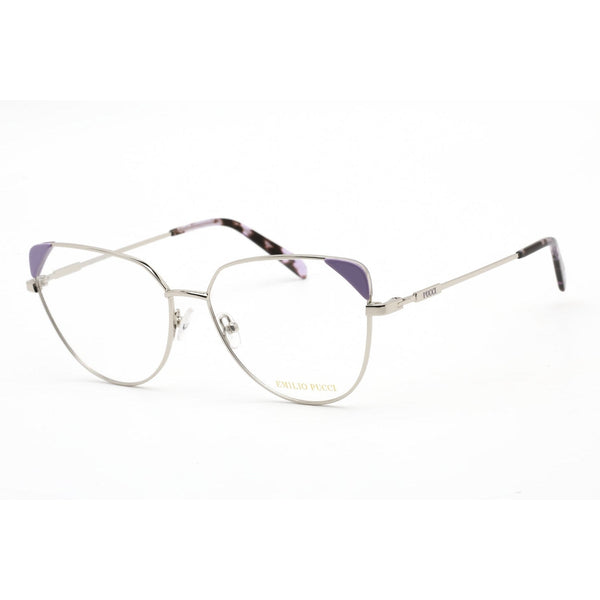 Emilio Pucci EP5112 Eyeglasses Shiny Palladium/Lilac / Clear Lens-AmbrogioShoes