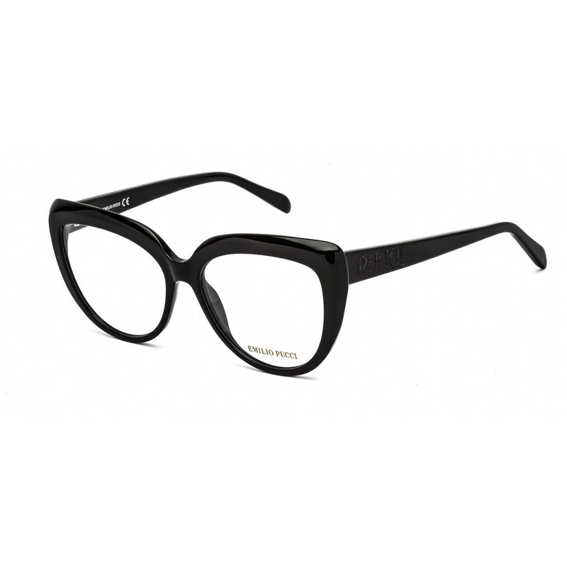 Emilio Pucci EP5173 Eyeglasses shiny black / clear demo lens-AmbrogioShoes