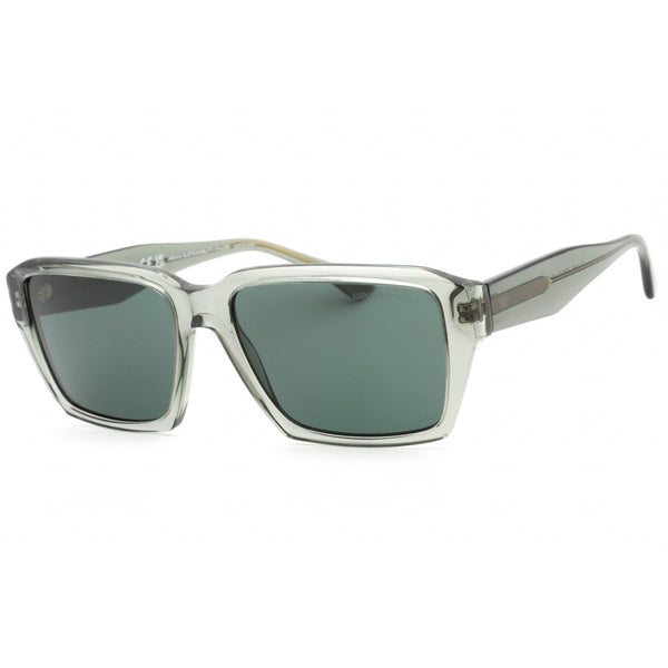Emporio Armani 0EA4186 Sunglasses Shiny Transparent Green / Dark Green Unisex-AmbrogioShoes