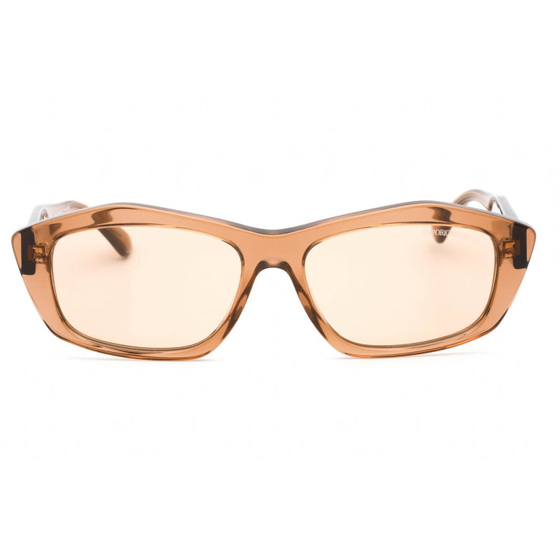 Emporio Armani 0EA4187 Sunglasses Shiny Transparent Brown / Light Brown Unisex-AmbrogioShoes