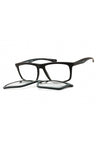 61861W - Matte Brown/Clear with Grey Clip-On