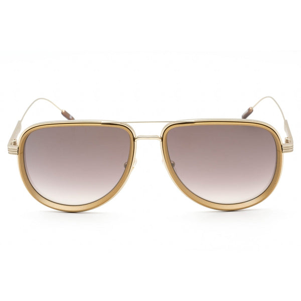 Ermenegildo Zegna EZ0218 Sunglasses gold / gradient brown-AmbrogioShoes