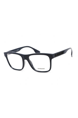 Black rectangular Burberry 0BE2353 eyeglasses with thick plastic frames and embossed logo on the temples.
