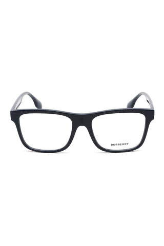 Burberry 0BE2353 unisex eyeglasses featuring a sleek black rectangular plastic frame with clear lenses.