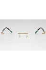 C01 - Shiny Gold/Black / Clear Lens