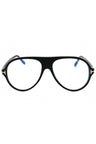 001 - shiny black/Clear/Blue-light block lens