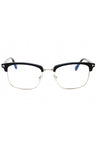 090 - shiny blue/clear/blue-light block lens