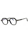 48.5 - shiny black / clear/blue-light block lens