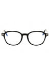 001 - shiny black/clear/blue-light block lens