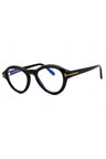 001 - shiny black / clear/blue-light block lens