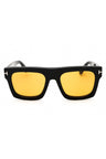 001 - shiny black/clear/blue-light block lens