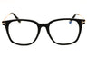 001 - shiny black/clear/blue-light block lens
