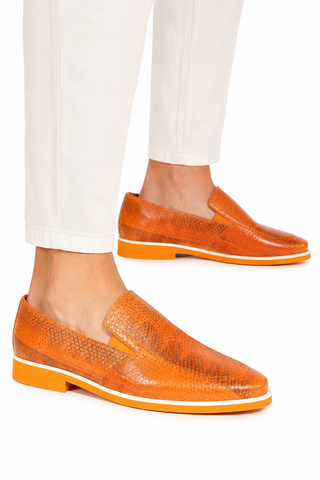 Fennix Daniel Genuine Eel-Skin Slip-on Loafers (FXS2600)-AmbrogioShoes