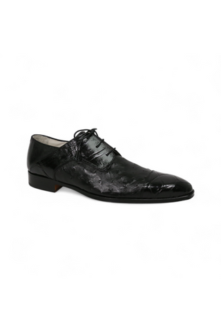 Fennix Designer Shoes Men's Hornback Crocodile/Ostrich Black Oxfords (FXS103)-AmbrogioShoes