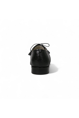 Fennix Designer Shoes Men's Hornback Crocodile/Ostrich Black Oxfords (FXS103)-AmbrogioShoes