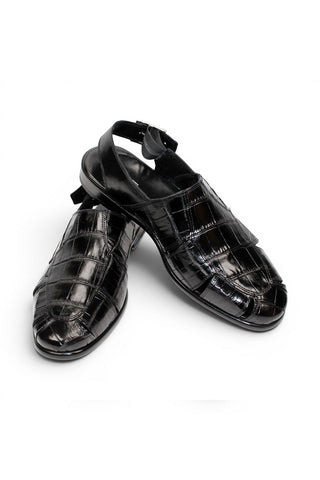 Fennix F131 Men’s Shoes Exotic Alligator Skin Sandal