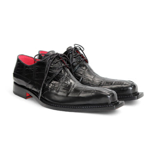 Fennix Frank Men's Shoes Alligator Skin & Calf-Skin Leather Derby (FX1118)-AmbrogioShoes