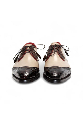 Fennix Jax Crocodile & Leather Derby-AmbrogioShoes