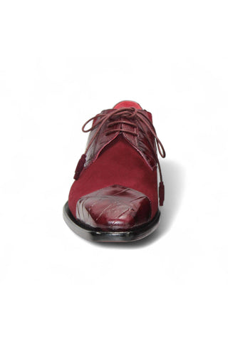 Fennix Landon Alligator Skin & Suede Derby (FX1032)-AmbrogioShoes