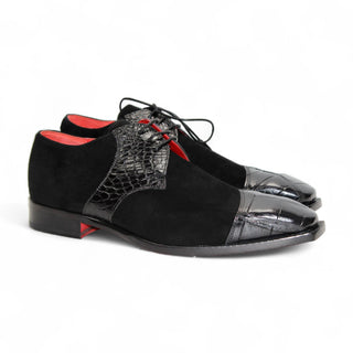 Fennix Landon Alligator Skin & Suede Derby (FX1032)-AmbrogioShoes