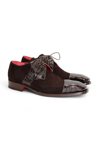 Fennix Landon Alligator Skin & Suede Derby (FX1032)-AmbrogioShoes