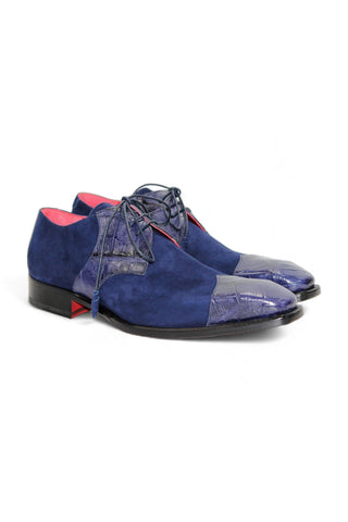 Fennix Landon Alligator & Suede Derby (FX1032)-AmbrogioShoes