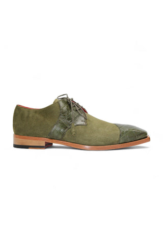 Fennix Landon Alligator & Suede Derby (FX1032)-AmbrogioShoes