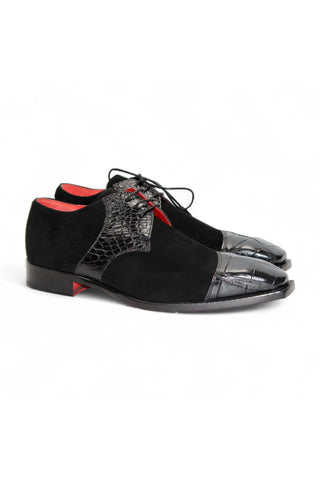 Fennix Landon Alligator & Suede Derby (FX1032)-AmbrogioShoes