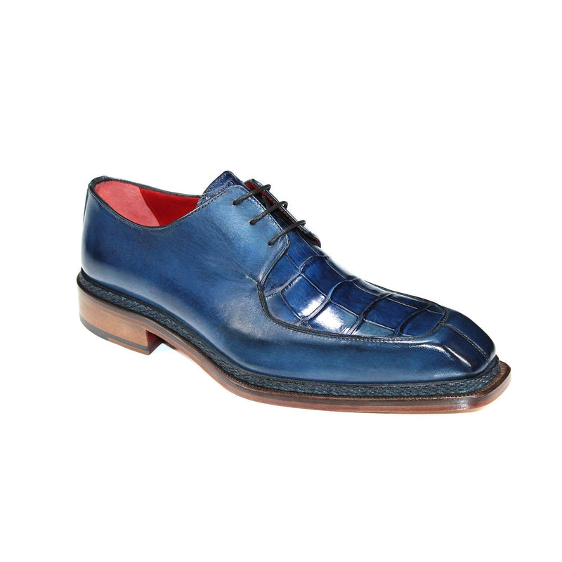 Fennix Marcus Men's Shoes Blue Exotic Oxfords (FX1130)-AmbrogioShoes