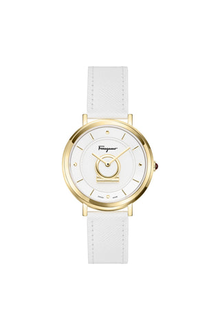 Ferragamo Minuetto Leather Watch-AmbrogioShoes