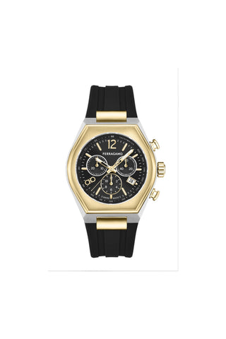 Ferragamo Tonneu Chrono Silicone Watch-AmbrogioShoes