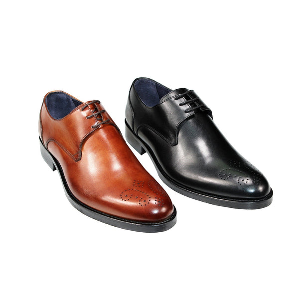 Firmani David Men's Shoes Brandy Calf-Skin Leather Oxfords (FIR1020)-AmbrogioShoes