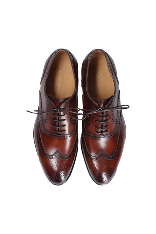 Franceschetti 7297004 Calf-Skin Leather Wingtip Oxfords (FCCT1089)-AmbrogioShoes