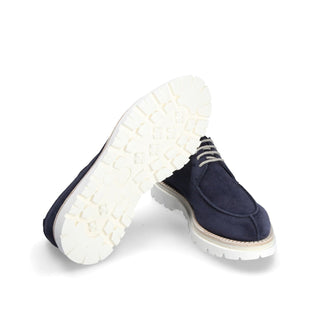 Franceschetti Austin Men's Luxury Italian Shoes Suede Leather Moccasin Derby (FCCT1108)-AmbrogioShoes