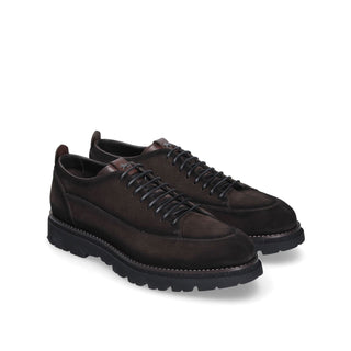 Franceschetti Berna 0128037 Men's Luxury Italian Shoes Suede Leather Derby Sneakers (FCCT1086)-AmbrogioShoes