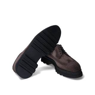 Franceschetti Bienna Men's Shoes Suede Leather Wing-Tip Derby (FCCT1134)-AmbrogioShoes