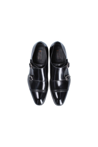 Franceschetti Colmar Calf-Skin Leather Double Monk-Straps Loafers (FCCT1030)-AmbrogioShoes