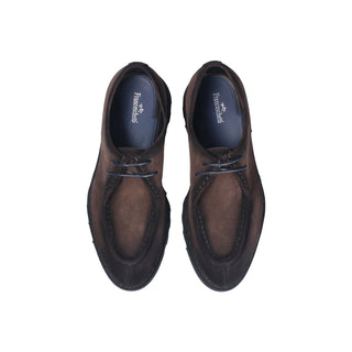 Franceschetti Davos 7467017 Men's Luxury Italian Shoes Suede Leather Derby (FCCT1084)-AmbrogioShoes