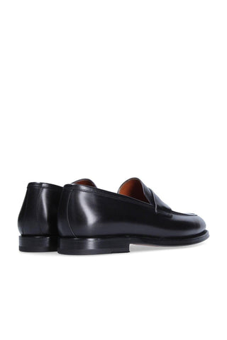 Franceschetti Eric Black Calf-Skin Leather Penny Loafers (FCCT1019)-AmbrogioShoes