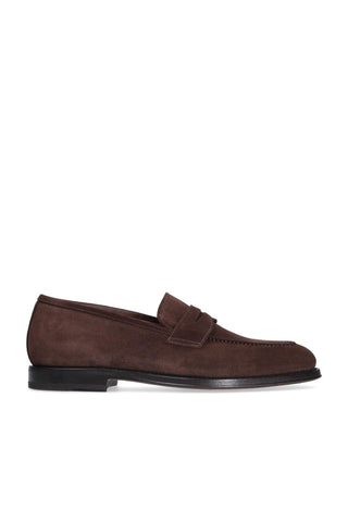 Franceschetti Evan Chocolate Suede Penny Loafers (FCCT1018)-AmbrogioShoes