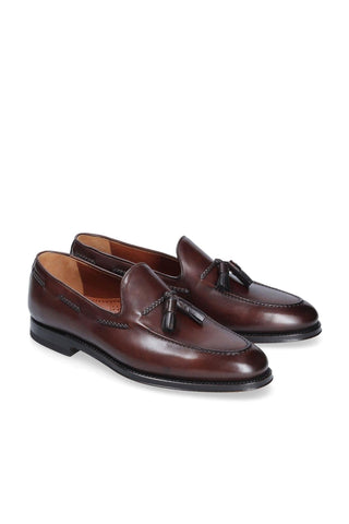 Franceschetti Harry Dark Brown Calf-Skin Leather Tassels Loafers (FCCT1016)-AmbrogioShoes