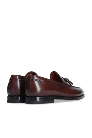 Franceschetti Harry Dark Brown Calf-Skin Leather Tassels Loafers (FCCT1016)-AmbrogioShoes