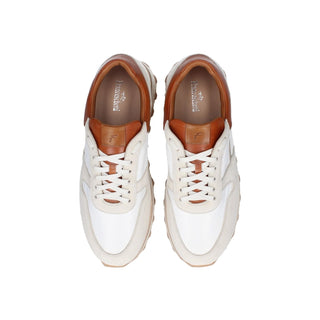 Franceschetti Orlando Men's Luxury Italian Shoes Fabric / Nubuck / Calf Leather Sneaker (FCCT1110)-AmbrogioShoes