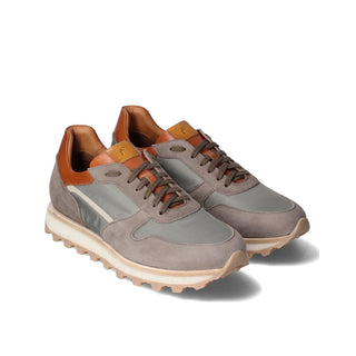 Franceschetti Orlando Men's Luxury Italian Shoes Fabric / Nubuck / Calf Leather Sneaker (FCCT1110)-AmbrogioShoes