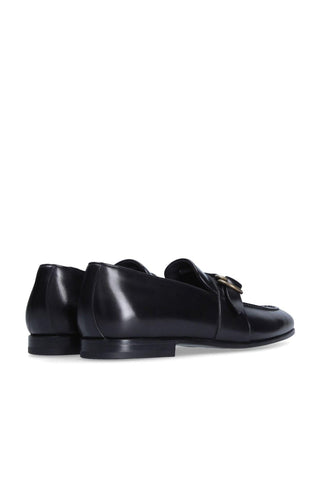 Franceschetti Sasha Black Leather Slip-On Loafers (FCCT1007)
