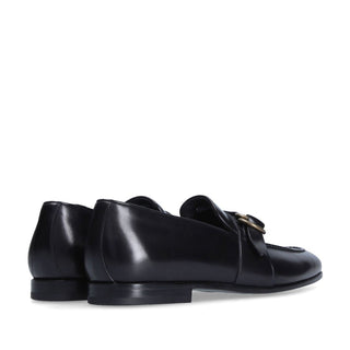 Franceschetti Sasha Men's Luxury Italian Shoes Black Calf-Skin Leather Slip-On Loafers (FCCT1007)-AmbrogioShoes