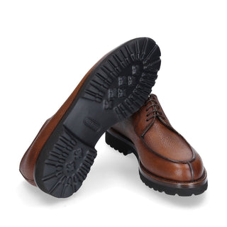 Franceschetti Trieste Men's Luxury Italian Shoes Pebble Grain Leather Derby (FCCT1046)-AmbrogioShoes